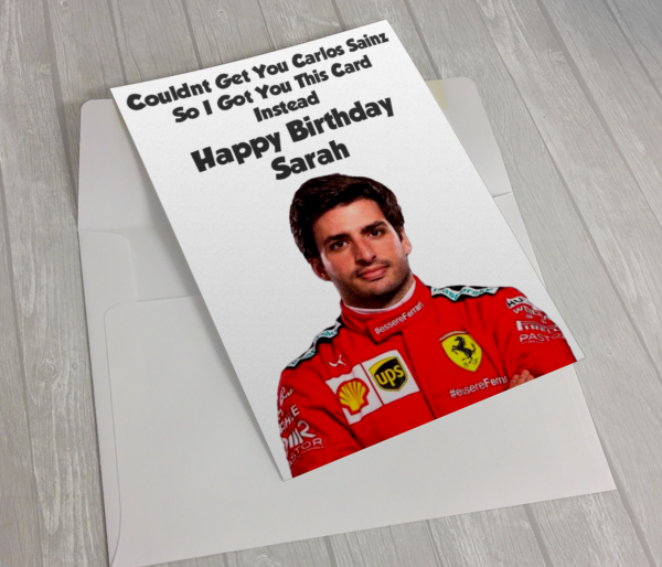 Carlos Sainz Birthday Card