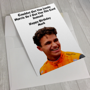 Lando Norris Mclaren Formula One F1 Birthday Card